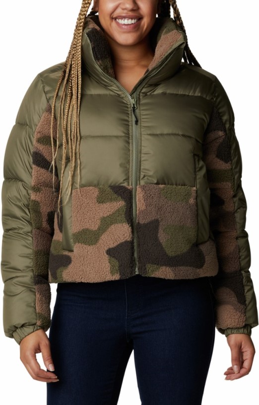 Green REi Co-op IE Columbia Leadbetter Point Sherpa Hybrid Insulated Jacket Women