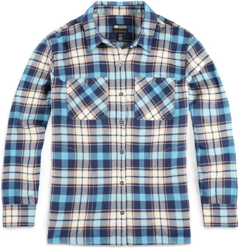 Mineral Plaid Outdoor Research Feedback Flannel Shirt Women REi Co-op IE