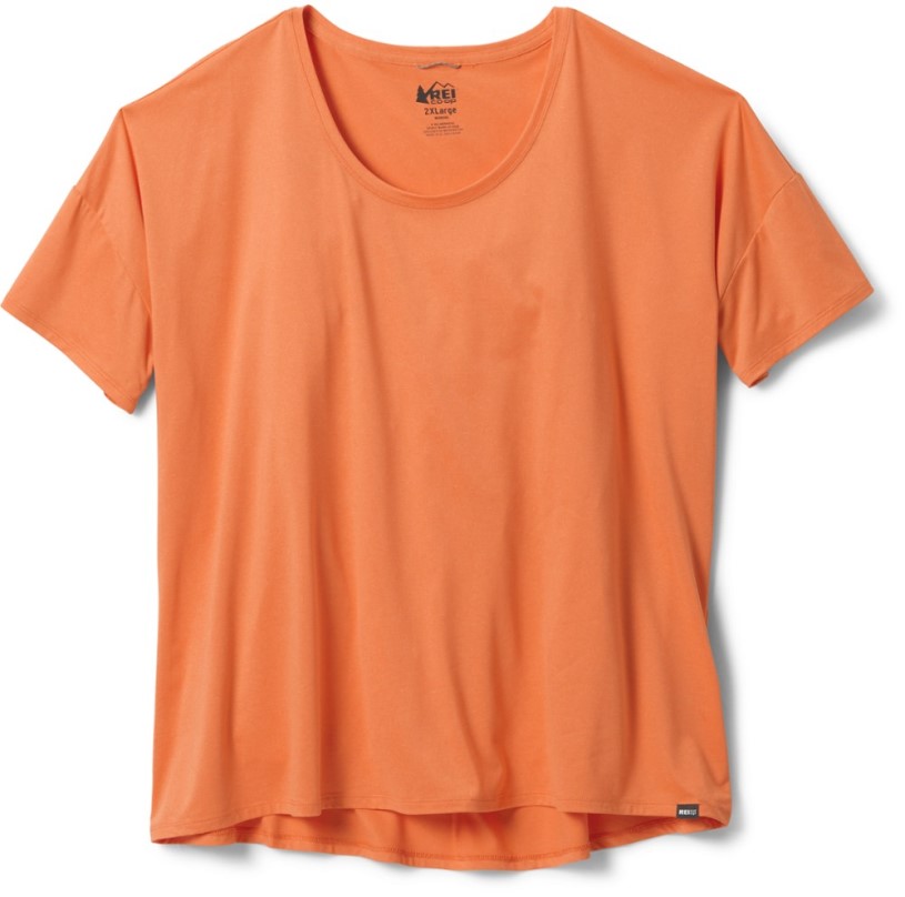 Orange REi Co-op IE Sahara T-Shirt Women Plus Sizes