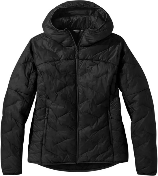 REi Co-op IE Black Outdoor Research Superstrand Lt Insulated Hoodie Women