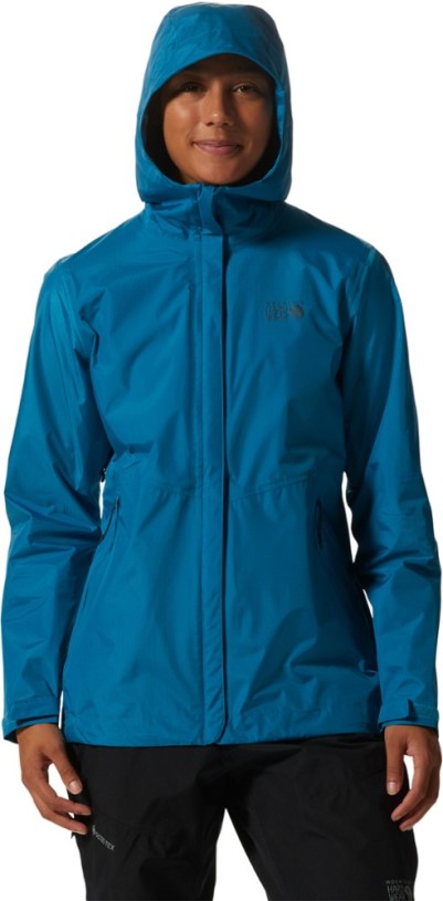 REi Co-op IE Mountain Hardwear Acadia Rain Jacket Women Blue