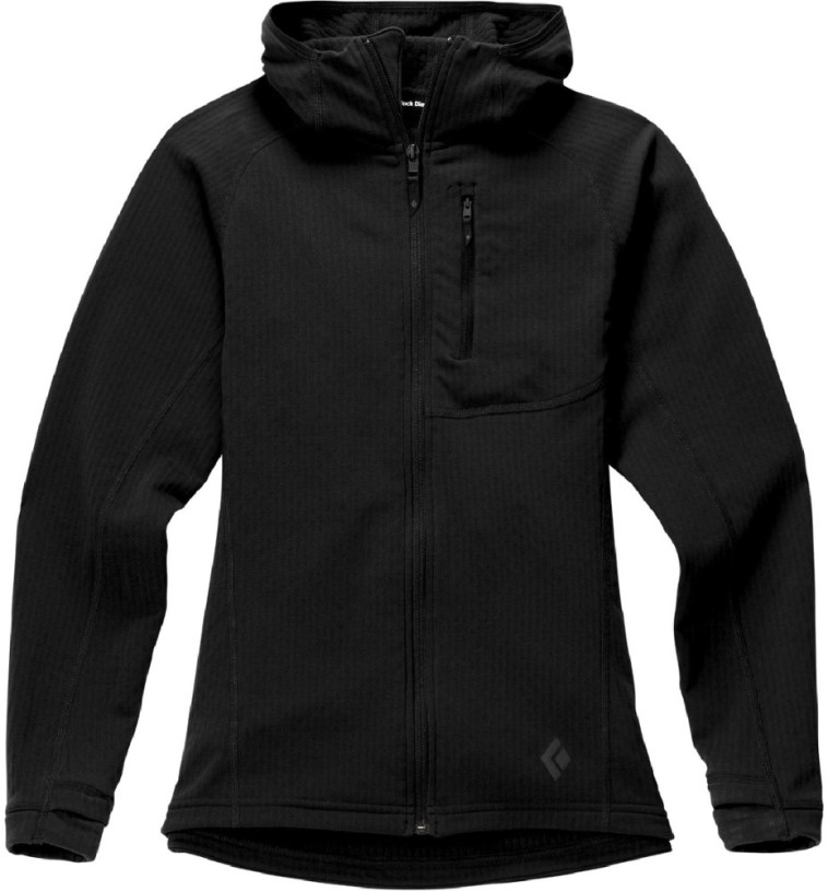 Black REi Co-op IE Black Diamond Coefficient Fleece Hoodie Women