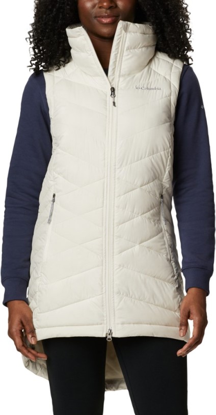 REi Co-op IE Chalk Columbia Heavenly Long Insulated Vest Women