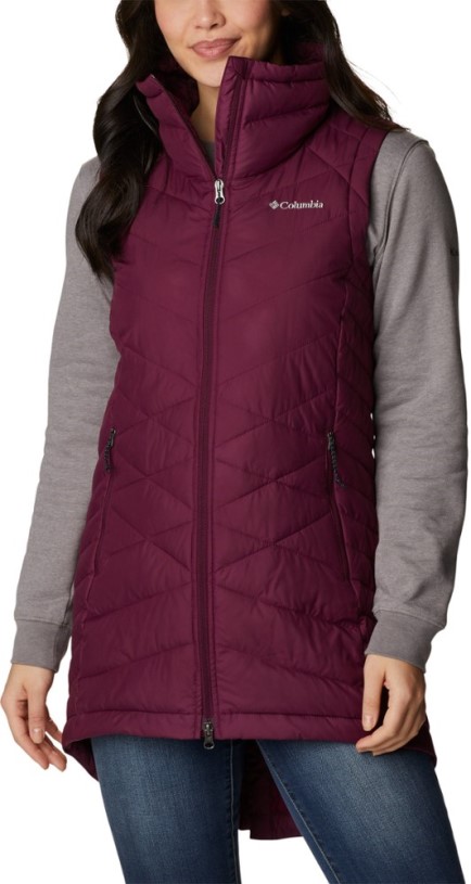 REi Co-op IE Columbia Heavenly Long Insulated Vest Women Marionberry