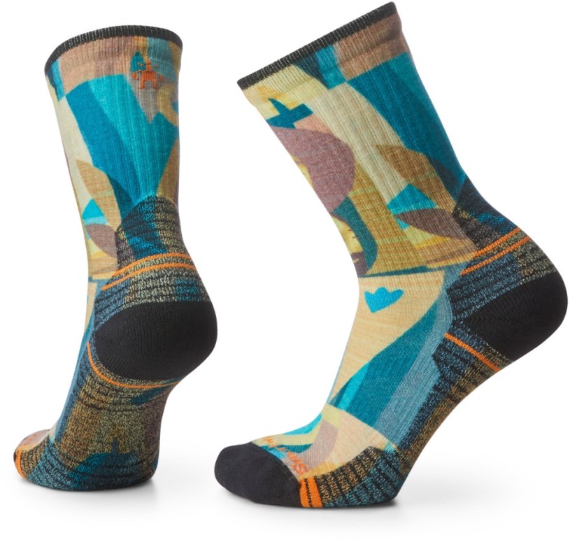 REi Co-op IE Salmon Smartwool Hike Light Cushion Worst Crew Print Crew Socks Women