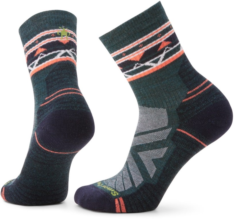 Blue REi Co-op IE Smartwool Performance Hike Low Cushion Zig Zag Valley Mid Crew Socks Women