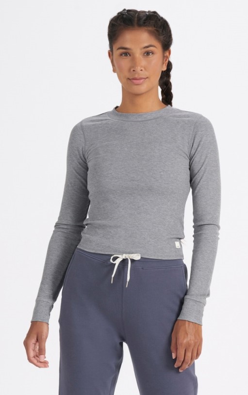 Vuori Mudra Fitted Long-Sleeve T-Shirt Women Grey REi Co-op IE