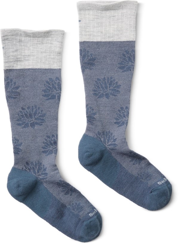 REi Co-op IE Sockwell Lotus Lift Firm Compression Socks Women Denim