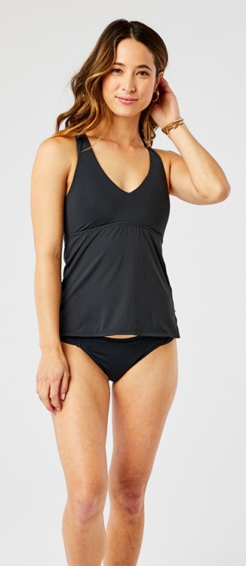 Black REi Co-op IE Carve Designs La Jolla Tankini Swimsuit Top Women