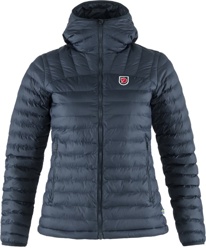 REi Co-op IE Navy Fjallraven Expedition Latt Insulated Hoodie Women