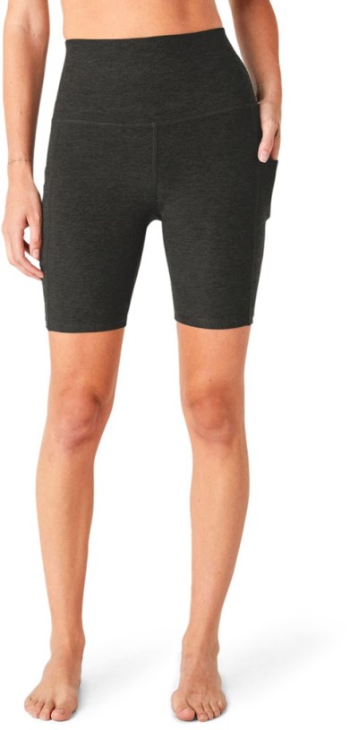 Beyond Yoga Spacedye Team Pockets High-Waisted Biker Shorts Women Darkest Night REi Co-op IE