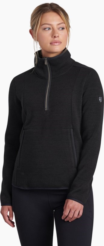 Kuhl Ascendyr Quarter-Zip Fleece Sweater Women REi Co-op IE Black