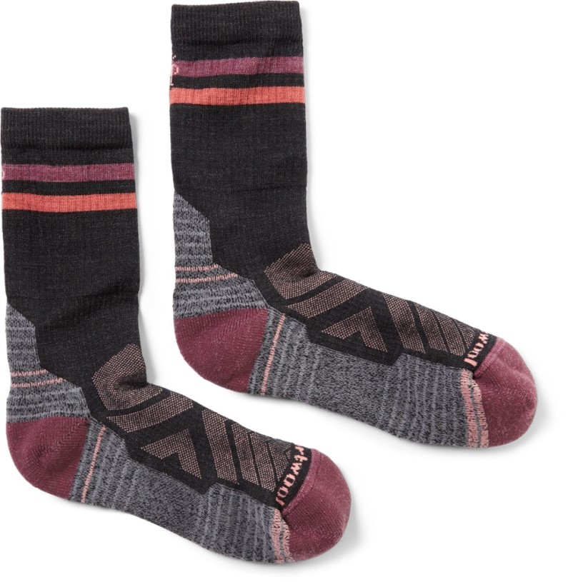 Smartwool Performance Hike Light Cushion Tube Stripe Crew Socks Women REi Co-op IE Charcoal