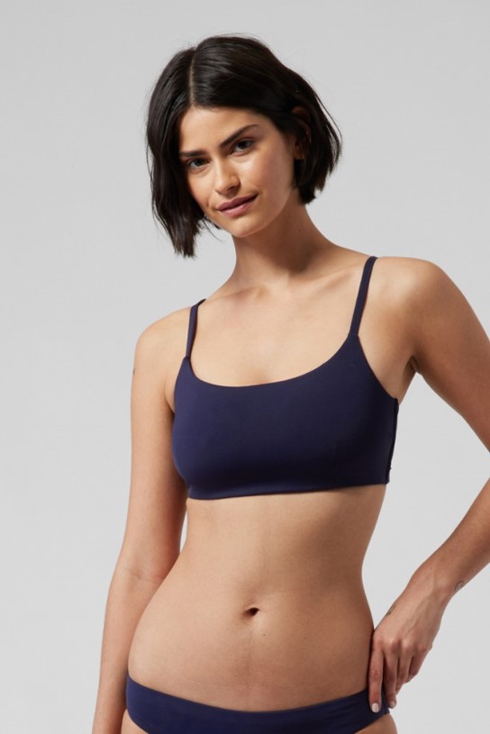 Athleta Scoop Bikini Swimsuit Top D-Dd Cup Women Blue REi Co-op IE