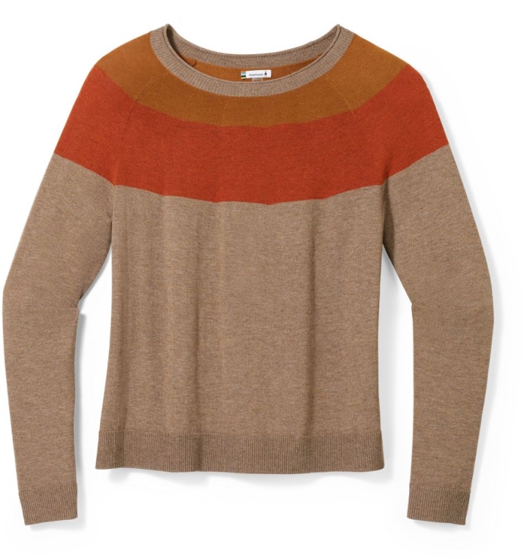 Smartwool Edgewood Colorblock Crew Sweater Women Flint REi Co-op IE