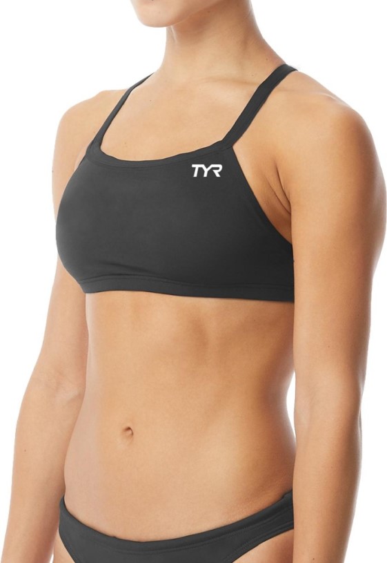 Tyr Solid Diamondfit Swimsuit Top Women Black REi Co-op IE
