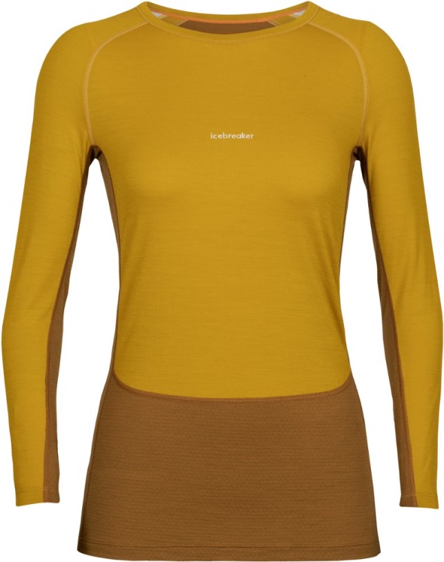 Silent Gold Icebreaker 200 Zoneknit Long-Sleeve Crewe Base Layer Top Women REi Co-op IE