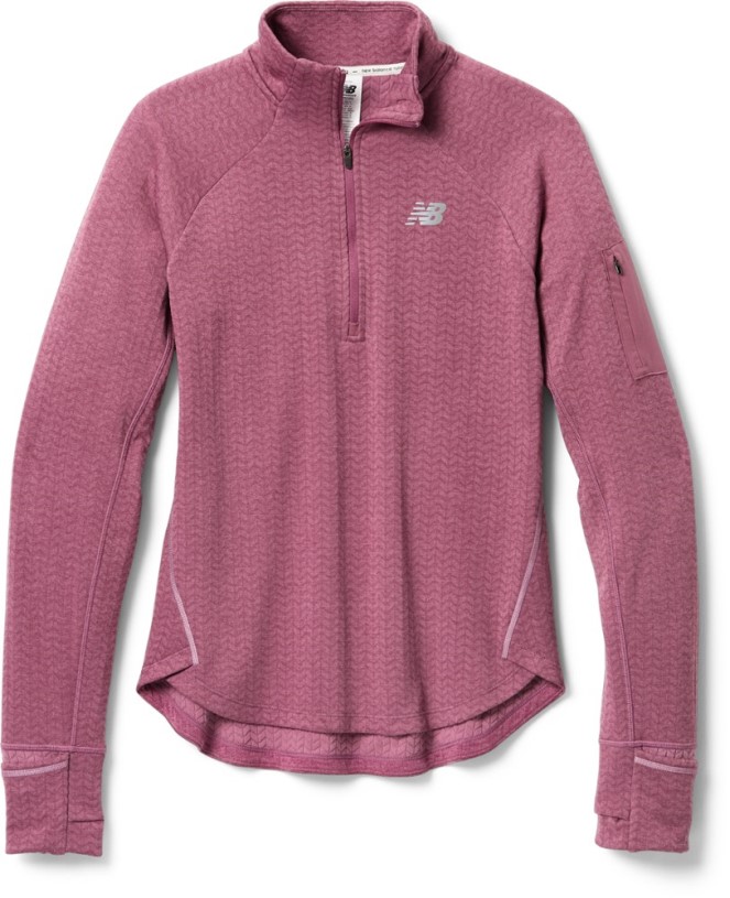 REi Co-op IE Raisin New Balance Nb Heat Grid Half-Zip Top Women