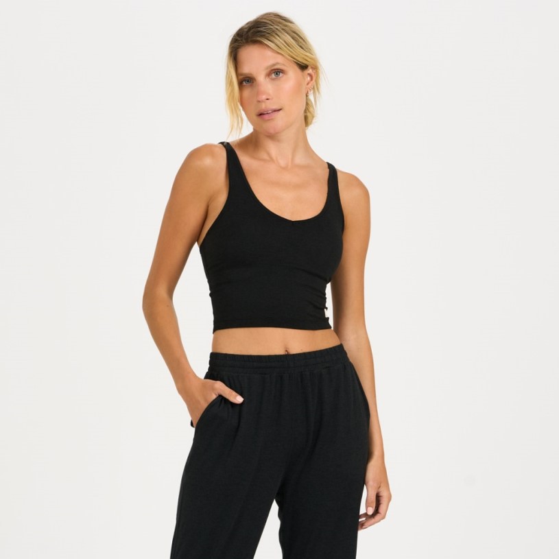 REi Co-op IE Vuori Halo Performance Crop Top Women Black