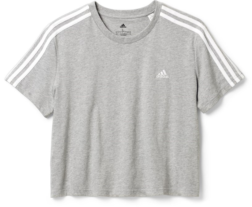 Adidas Essentials Loose 3-Stripes Crop T-Shirt Women REi Co-op IE White