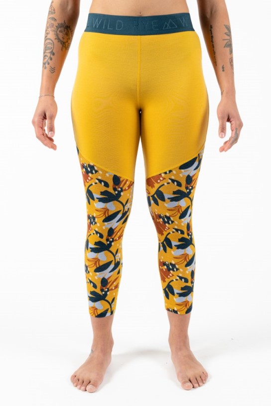 Yellow REi Co-op IE Wild Rye Jane 7/8 Crop Leggings Women