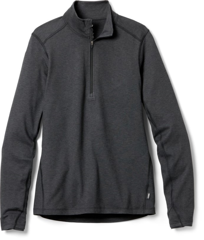 Black REi Co-op IE Midweight Base Layer Half-Zip Top Women