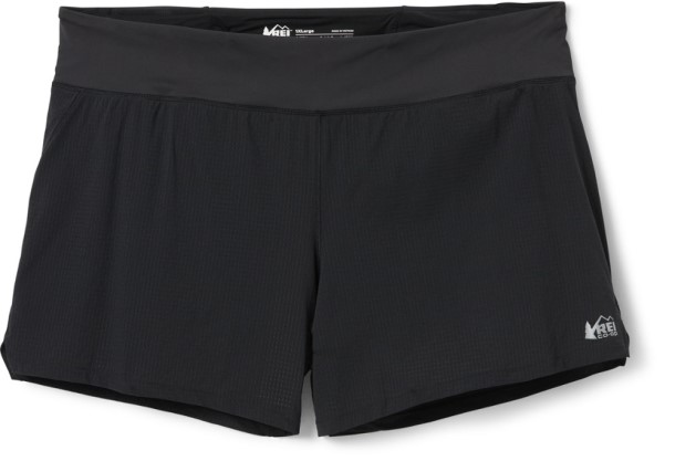 Black REi Co-op IE Swiftland 5 Running Shorts Women Plus Sizes