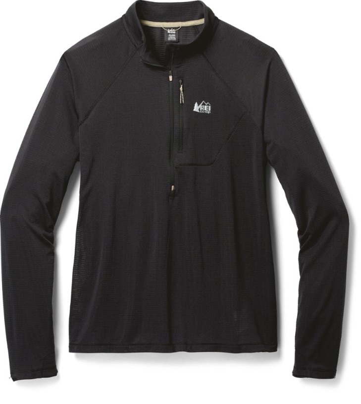 Black REi Co-op IE Swiftland Half-Zip Running Pullover Women Plus Sizes