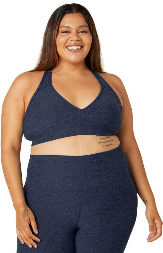 REi Co-op IE Navy Beyond Yoga Sd Lift Your Spirits Bra Plus Sizes