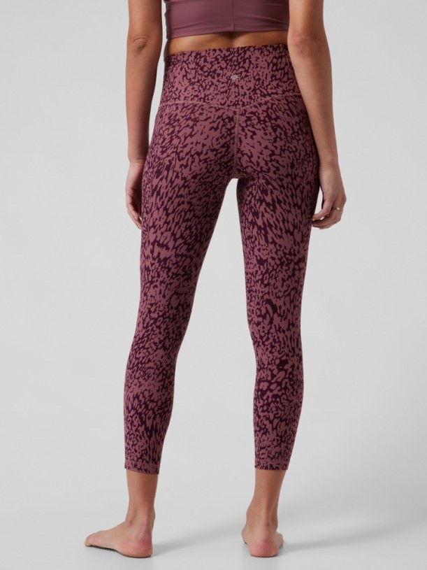 REi Co-op IE Athleta Salutation Stash Pocket Ii Printed 7/8 Tights Women Spiced Cabernet