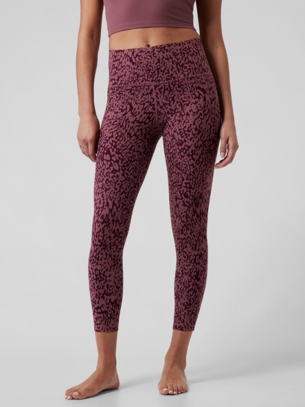 Athleta Salutation Stash Pocket Ii Printed 7/8 Tights Women Plus Sizes Cabernet REi Co-op IE