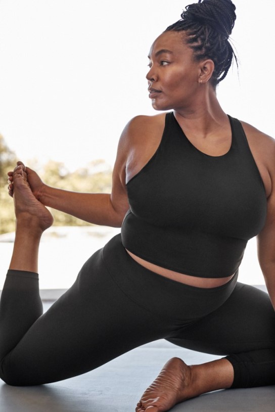 Athleta Conscious Crop Top D-Dd Cup Plus Sizes REi Co-op IE Black