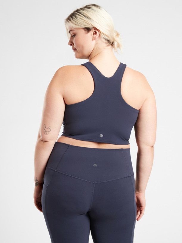 REi Co-op IE Navy Athleta Conscious Crop Top D-Dd Cup Plus Sizes