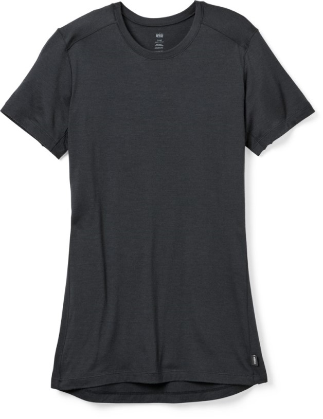 Black REi Co-op IE Merino 185 Base Layer Top Women