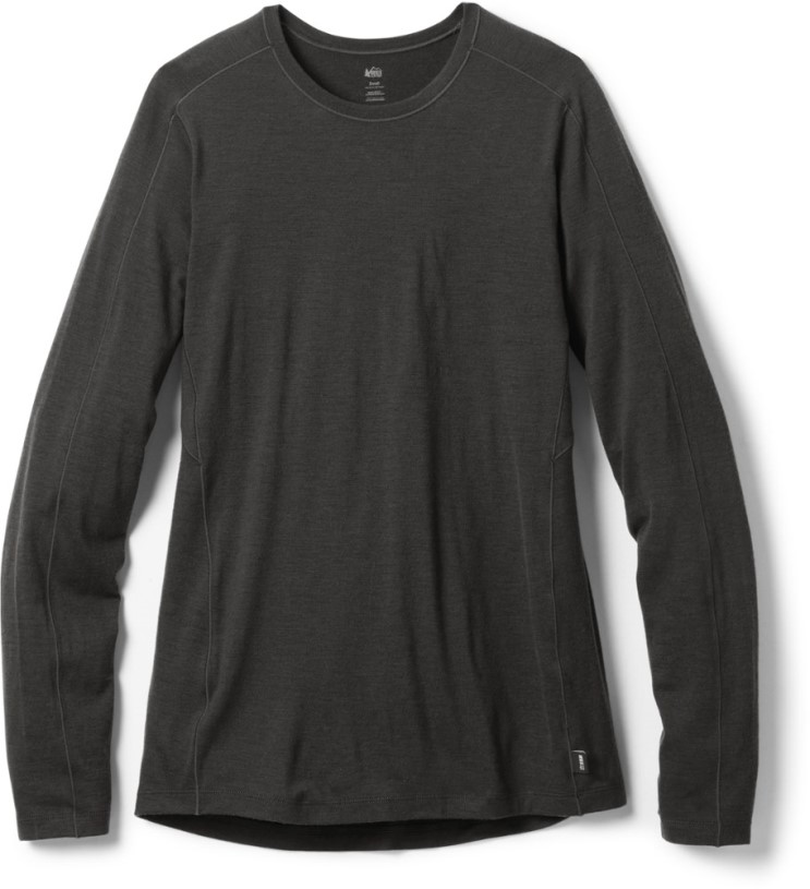 Black REi Co-op IE Merino 185 Long-Sleeve Base Layer Top Women