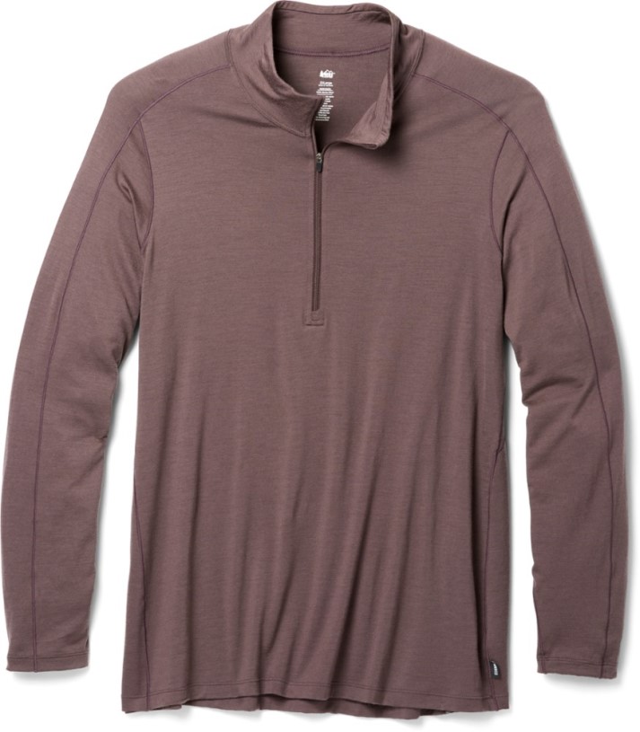 Briarsmoke REi Co-op IE Merino 185 Long-Sleeve Half-Zip Base Layer Top Women Plus Sizes