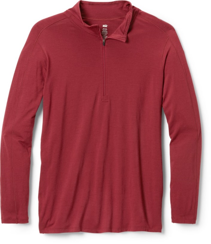 Shaded Sumac REi Co-op IE Merino 185 Long-Sleeve Half-Zip Base Layer Top Women Plus Sizes