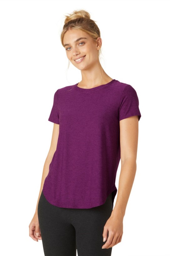 REi Co-op IE Aubergine-Beet Beyond Yoga On The Down Low T-Shirt Women
