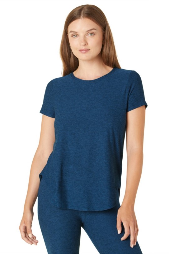 REi Co-op IE Beyond Yoga On The Down Low T-Shirt Women Blue
