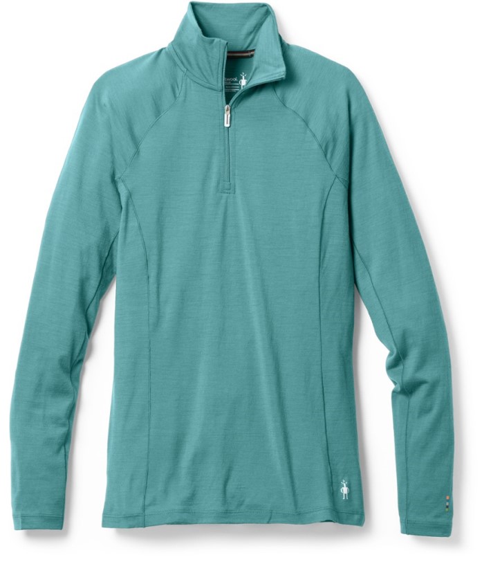 Blue REi Co-op IE Smartwool Classic All-Season Merino Quarter-Zip Base Layer Top Women