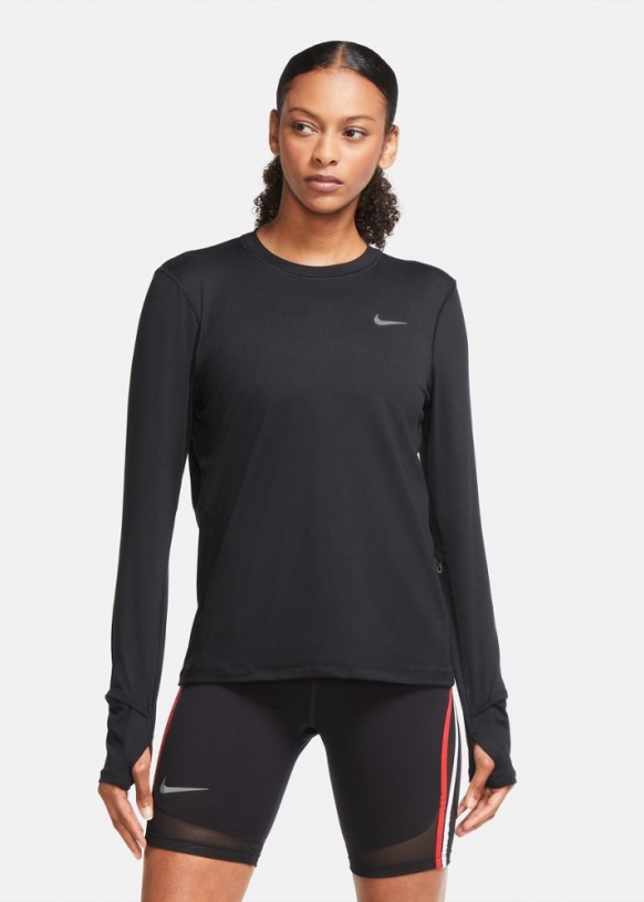 Black REi Co-op IE Nike Element Long-Sleeve Crew Running Top Women