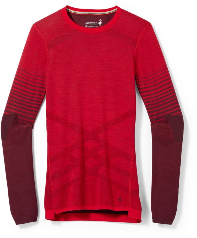 Smartwool Intraknit Thermal Merino Pattern Crew Base Layer Top Women Pomegranate REi Co-op IE