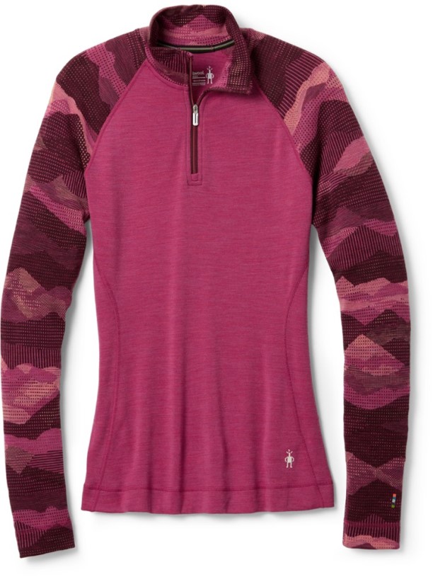 REi Co-op IE Fuchsia Mountain Smartwool Classic Thermal Merino Quarter-Zip Top Women