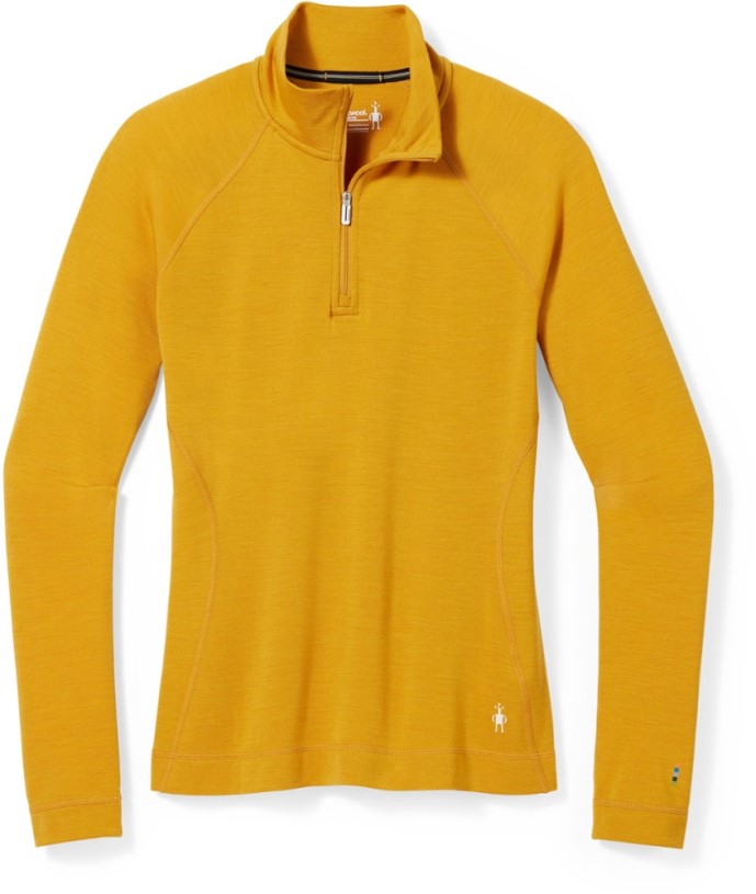 Honey Gold REi Co-op IE Smartwool Classic Thermal Merino Quarter-Zip Base Layer Top Women