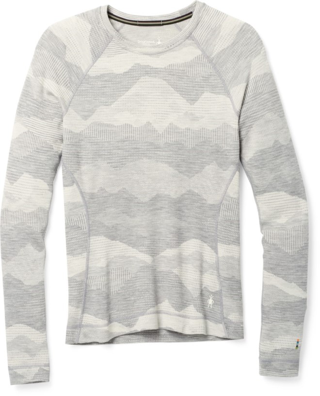 Gray Mountain Scape Smartwool Classic Thermal Merino Crew Base Layer Top Women REi Co-op IE