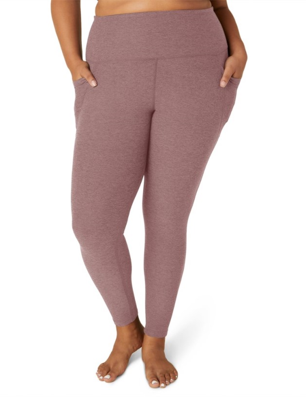 Yoga Spacedye Out Of Pocket High-Waisted Midi Leggings Women Plus Sizes REi Co-op IE Brown