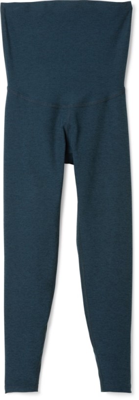 REi Co-op IE Navy Beyond Yoga Empire Waist Maternity Midi Leggings Women