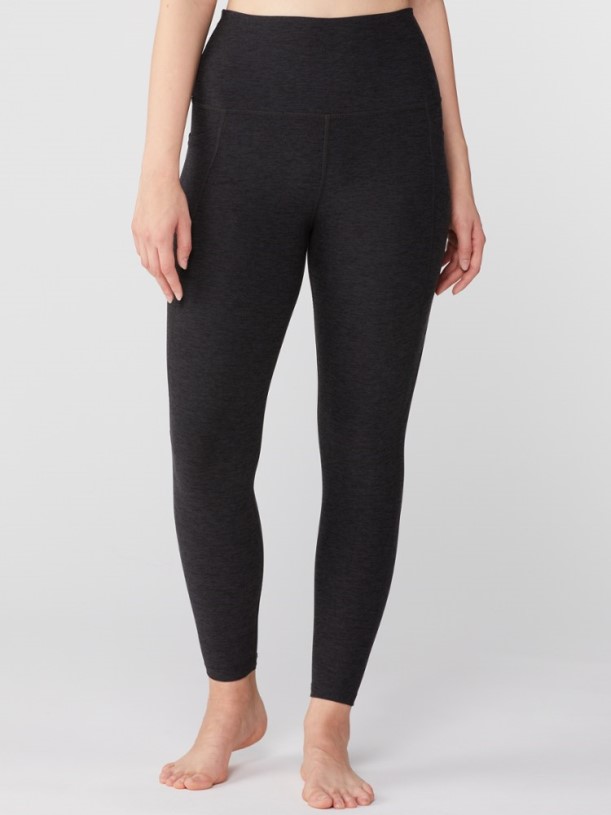 Yoga Spacedye Out Of Pocket High-Waisted Midi Leggings Women REi Co-op IE Darkest Night