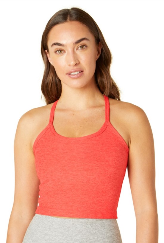 Fresh Coral REi Co-op IE Beyond Yoga Spacedye Slim Racerback Cropped Tank Top Women