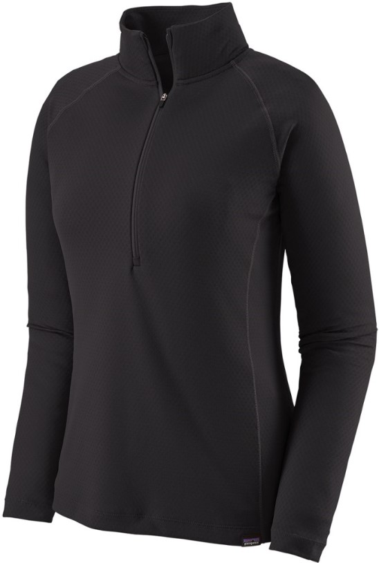 Black Patagonia Capilene Midweight Zip-Neck Base Layer Top Women REi Co-op IE